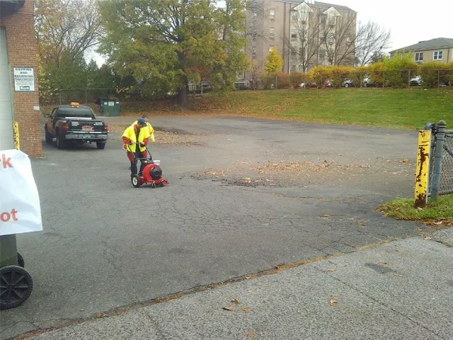 Commercial parking lot.