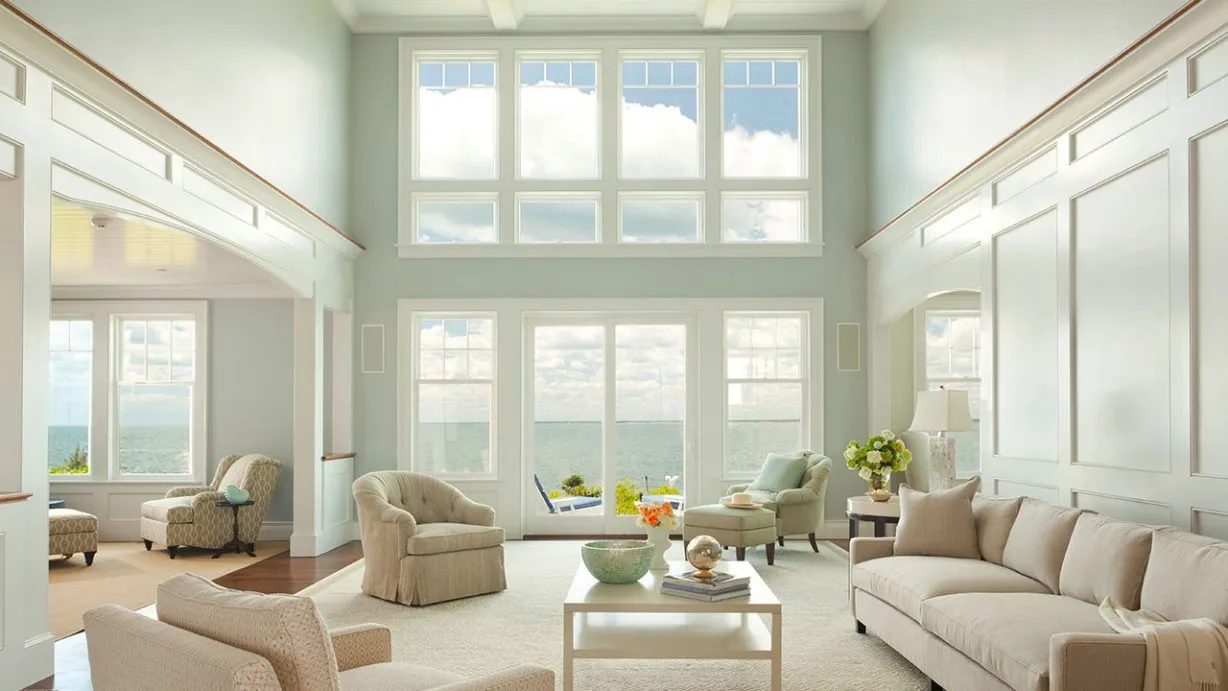 cape cod custom home design living room