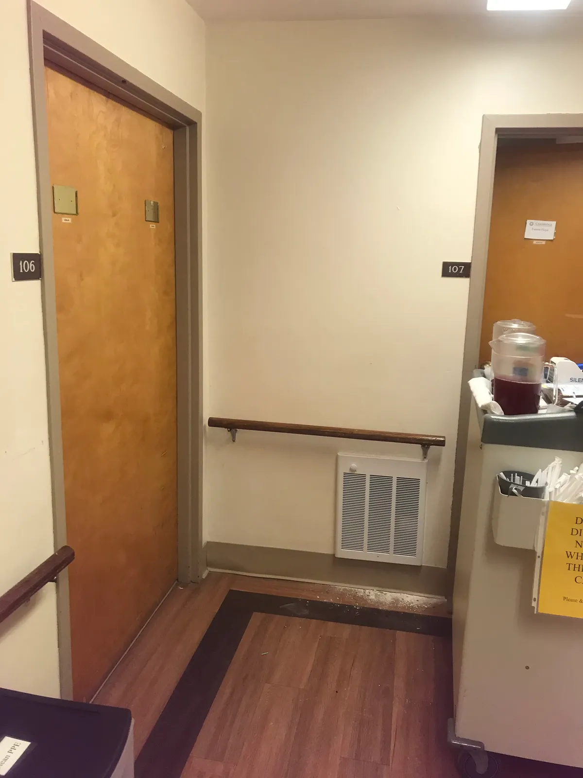 Nursing home corridor electrical wiring