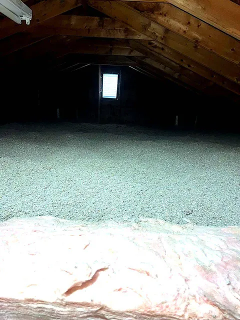 Attic after: blown-in cellulose