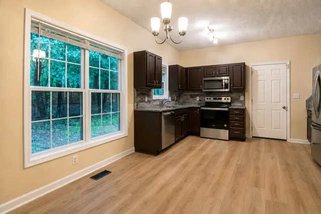 Kitchen vinyl flooring after