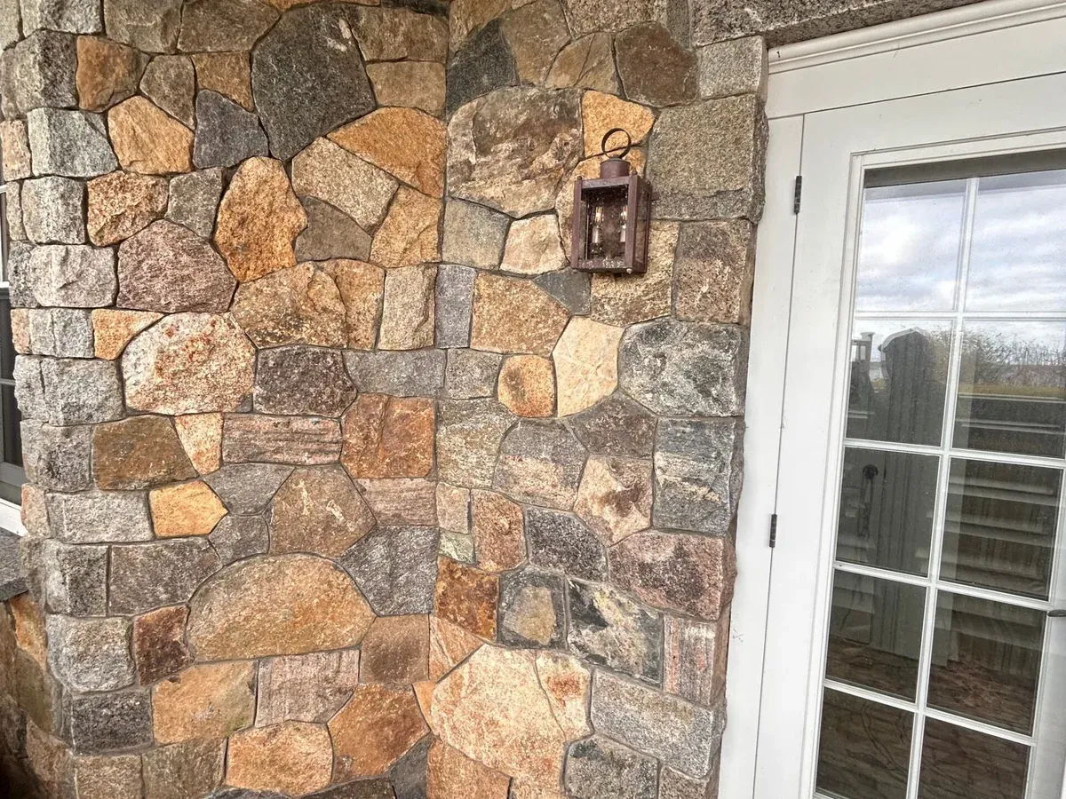 Stone veneer and coping