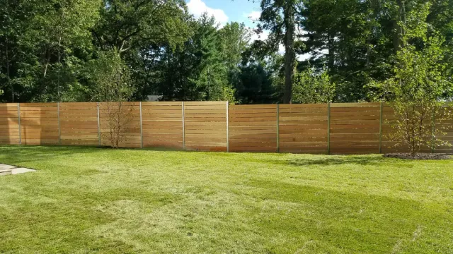 Horizontal board, steel post in Weston3.jpg