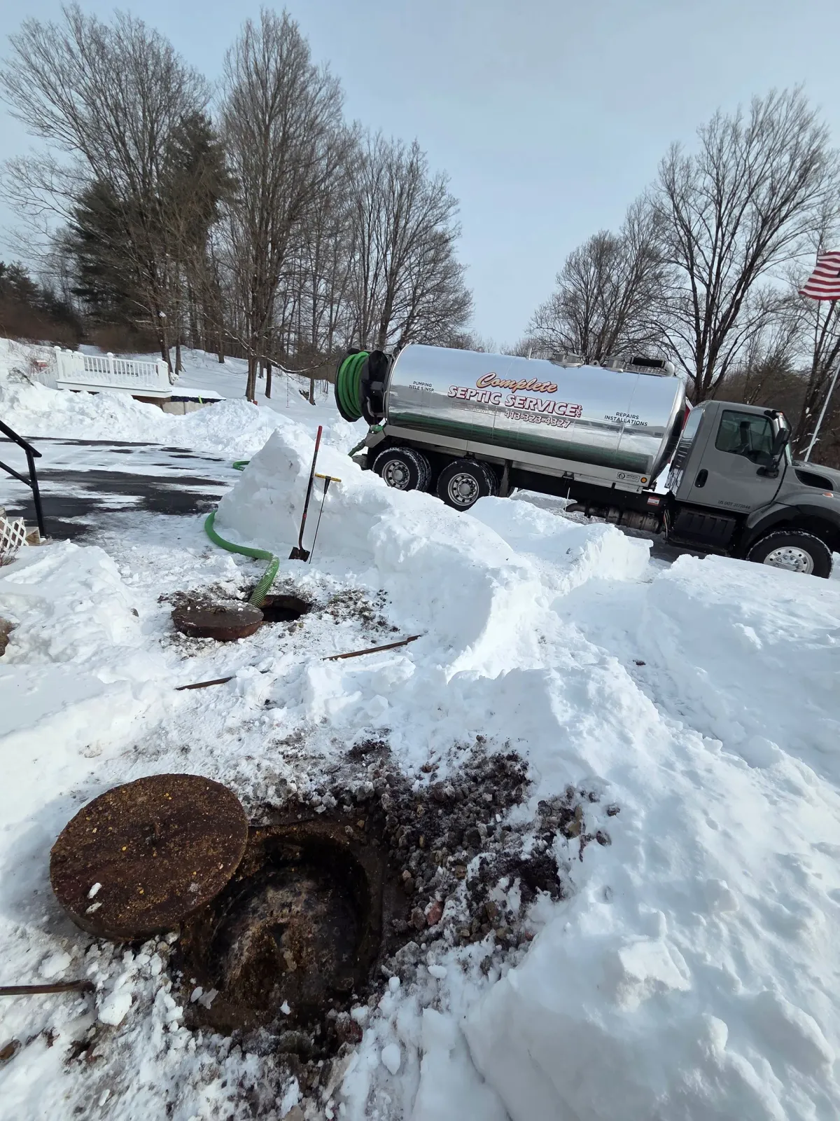 Septic tank pumping service in Amherst, MA