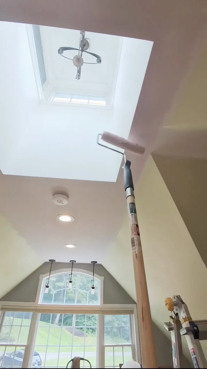 54 seconds of ceiling paint 🤣😅
