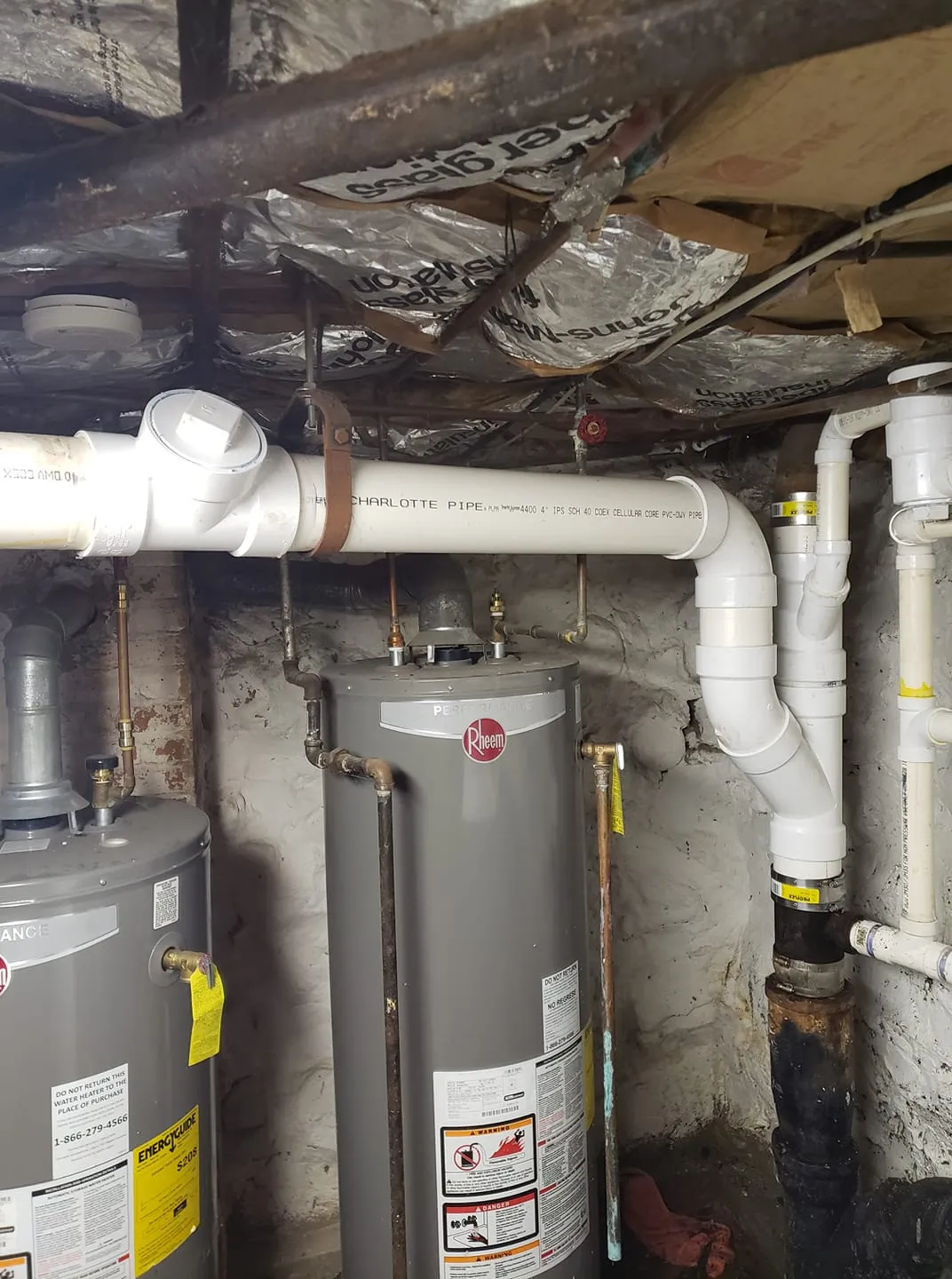 clear drain replace cast iron