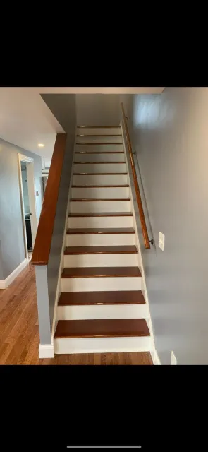 stained stairs