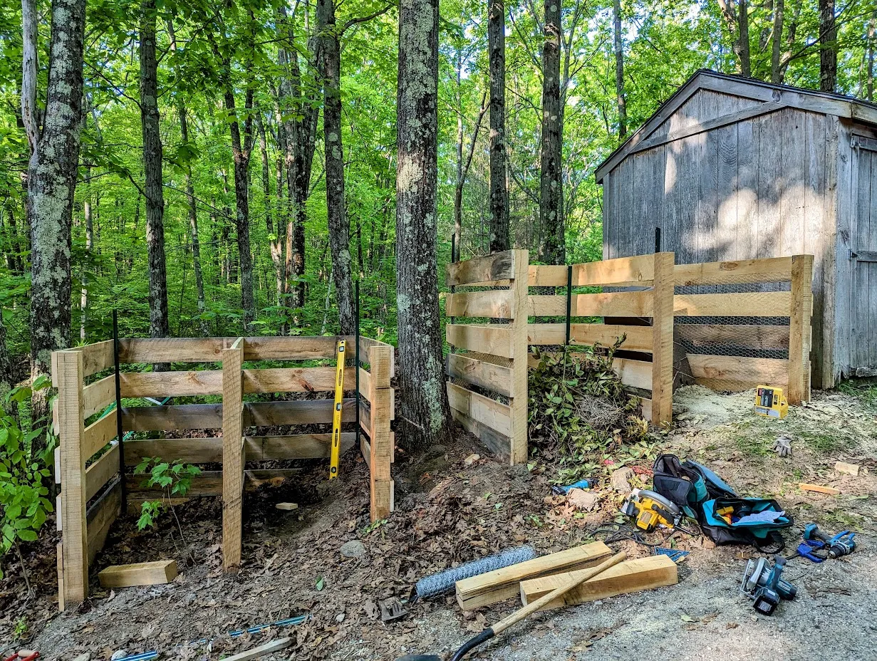 Compost bin build