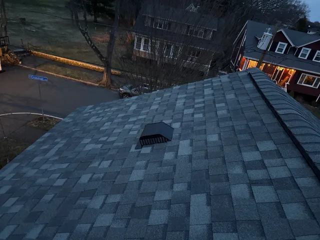 Completed roofing project on a Greater Boston home