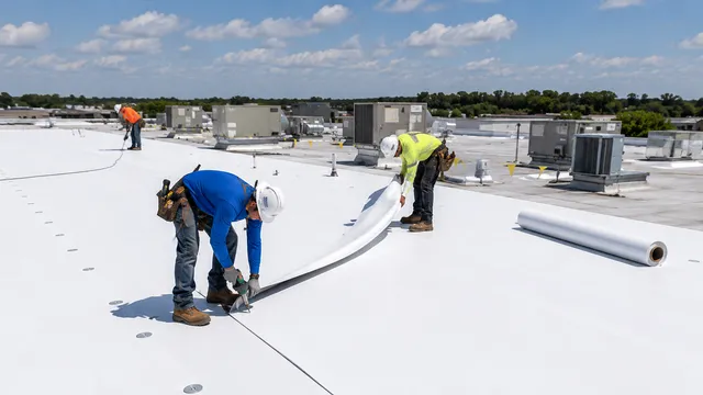 Commercial roofing installation
