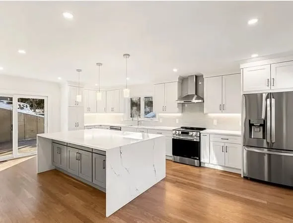 Finished open-plan kitchen remodel