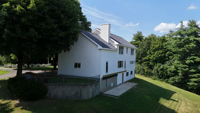 Completed second story addition full home renovation Williston Vermont aerial
