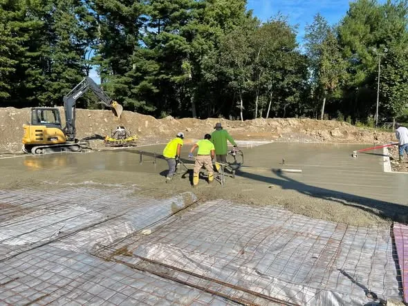 Foundation pour in progress