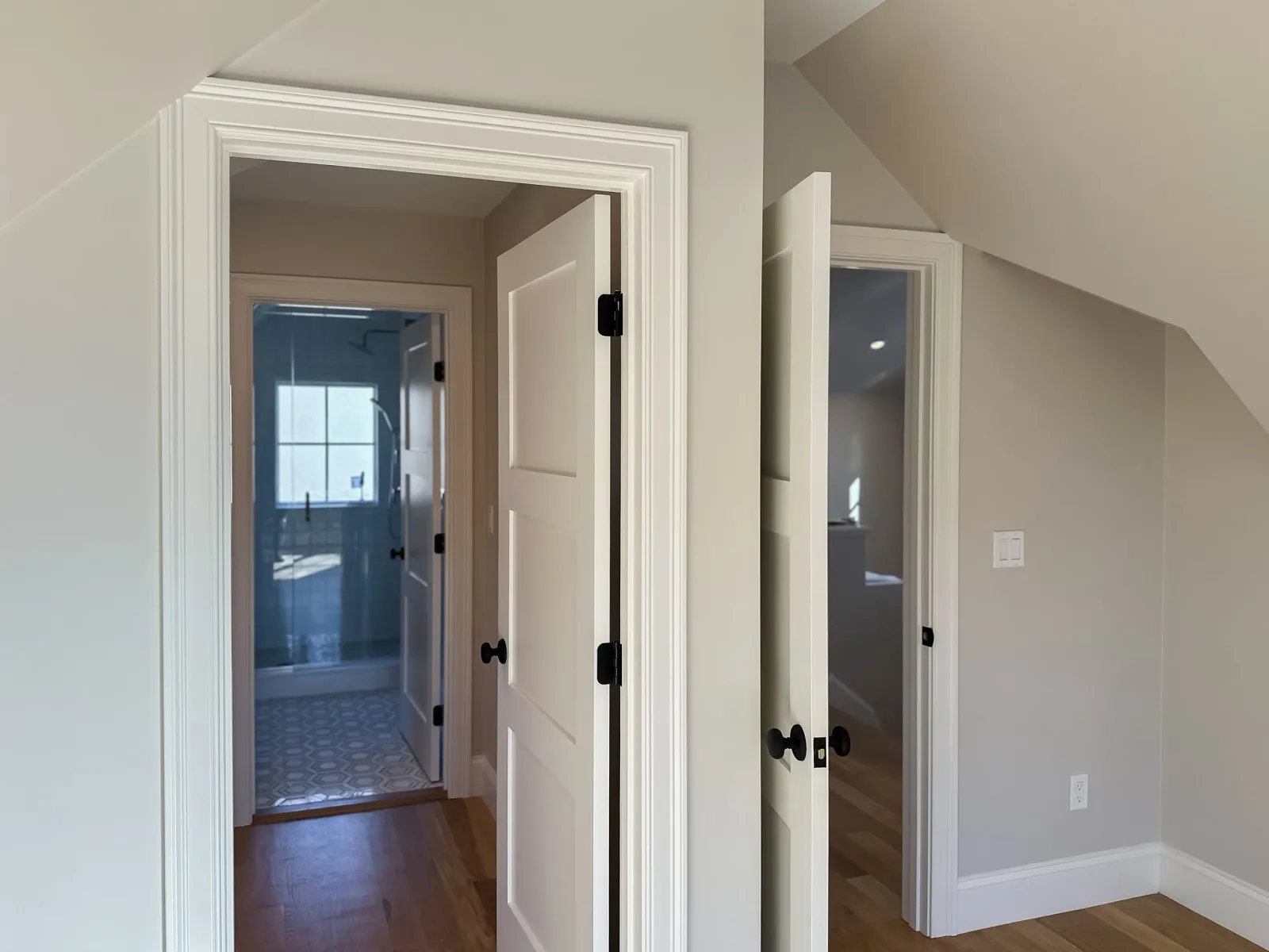 attic with bathroom and closet