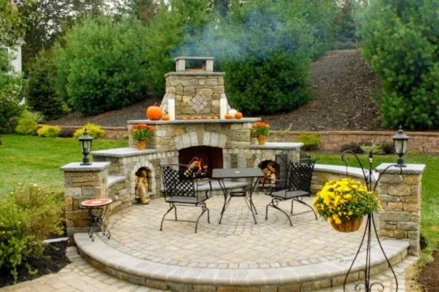 Outdoor Living Stone and Garden Design work photo