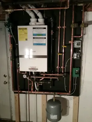 Front View Heating System Installation | Derry, NH | Derry Plumbing & Heating