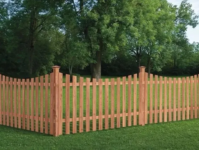 Wood fence installation