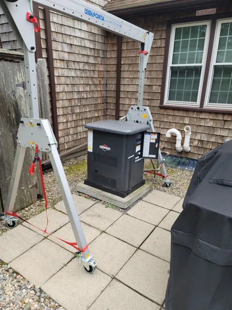 Generator service with portable gantry