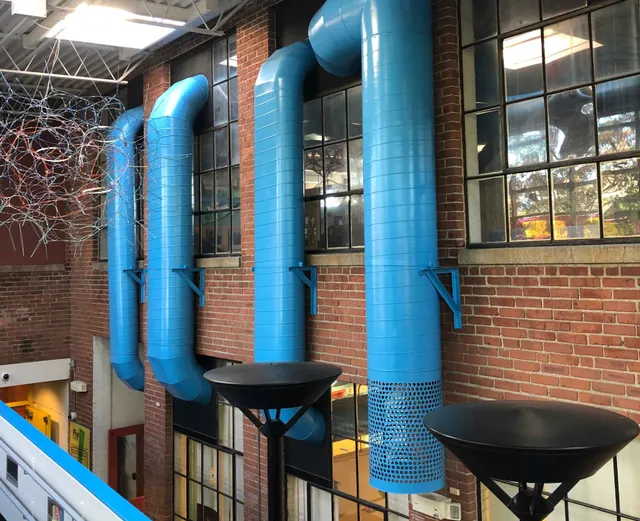 painted HVAC ductwork