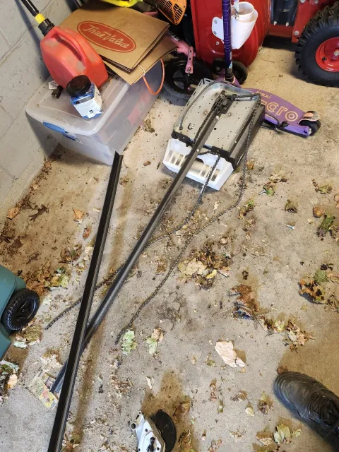 Removed garage door opener and chain rail in Waltham, MA