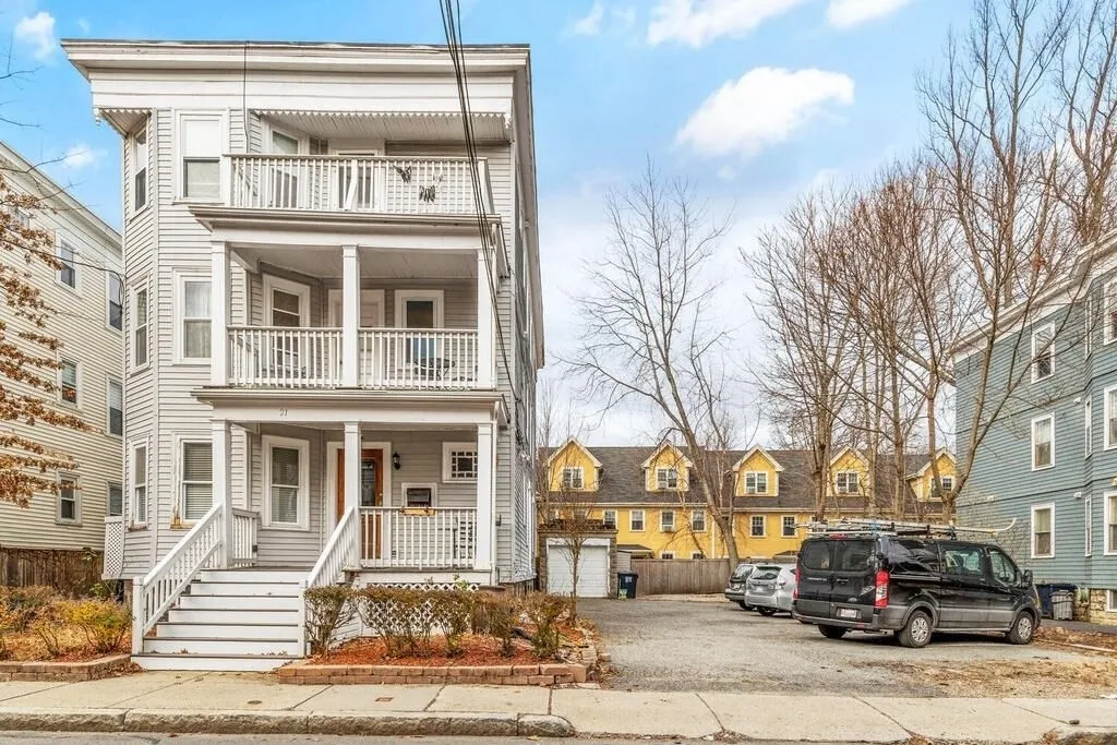 Great location in Cambridge, just 0.5 miles from Davis T Station and Alewife T Station! This spacious unit features two deeded off-street parking spaces, along with both front and back balconies.The home offers a large living and dining area with beautiful hardwood floors throughout. The good-sized kitchen provides plenty of cabinet space, while the two well-proportioned bedrooms are complemented by a full bathroom and a half bathroom. Additional features include in-unit laundry, generous basement storage, and a shared backyard.Enjoy the large front and back balconies, perfect for outdoor entertaining and relaxing. The property is conveniently located within walking distance of many excellent Cambridge restaurants and is also a short distance from Davis Square and Alewife T Stations.With its convenient location, two deeded parking spaces, private outdoor spaces, and spacious layout, this is a fantastic opportunity to live in one of Cambridge’s most desirable areas.