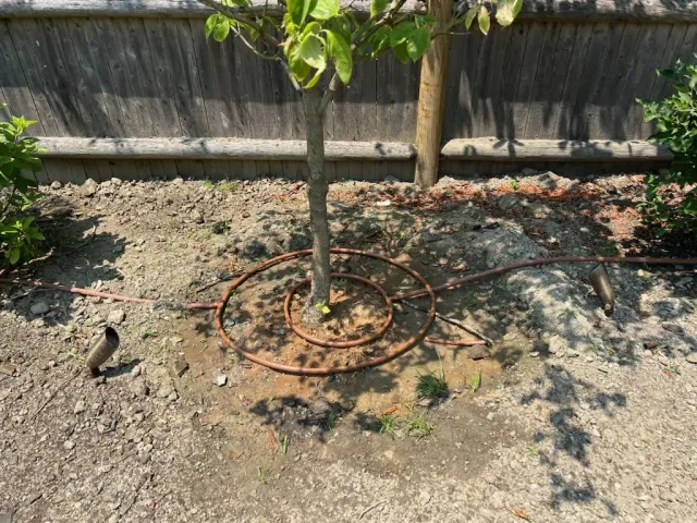An irrigation system installation in progress by BC irrigation and more