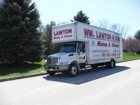 White moving truck,