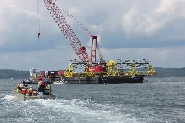 Marine:  Tidal Energy Foundation Installation, Eastport, Maine