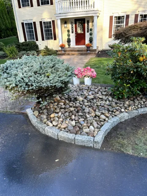 Enhance your home's curb appeal with our expert stone veneer installation, providing durable and aesthetically pleasing rock and stone solutions, perfectly tailored to transform outdoor spaces into stunning landscapes. for Dibs Landscaping LLC in Cheshire, CT