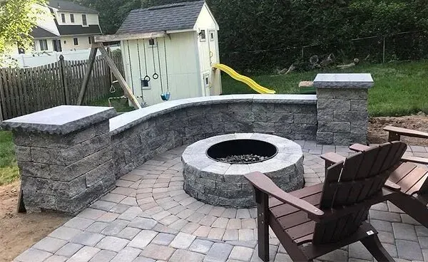 Backyard Firepit | Springfield, MA | Thomas P. Ryland Co.