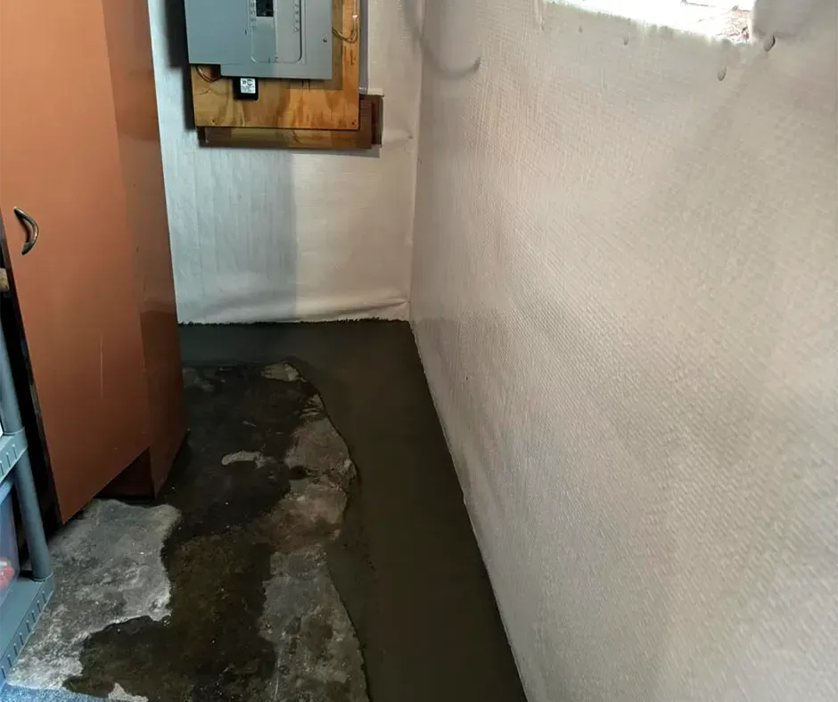 Sump Pump Pit Dug for Basement Waterproofing in Boston, MA
