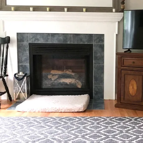 fireplace remodel and tile