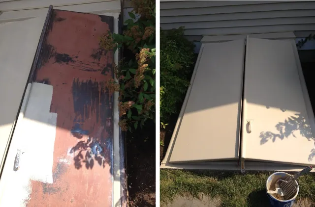 Before & After Bulkhead Door Painting