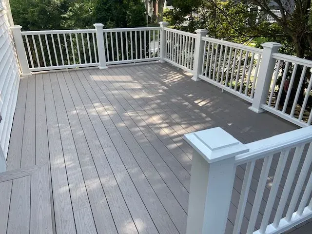 White and grey deck