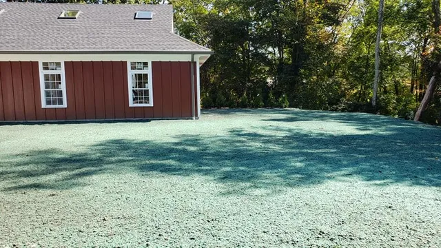 Newly hydroseeded lawn