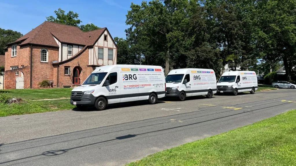 Boston Restoration Group emergency restoration vans ready to serve Massachusetts properties