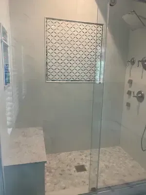 A walk in shower that is safe and beautiful in Lunenburg, MA