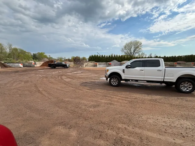 Loading bulk mulch and stone for landscape installation projects