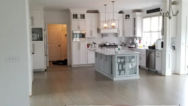 Professional hardwood flooring work photo