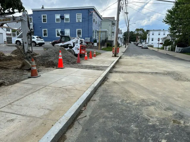 Sasso Construction utility work on a Greater Boston street