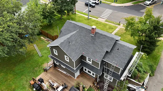 Shingle roof on an NGA Restoration project