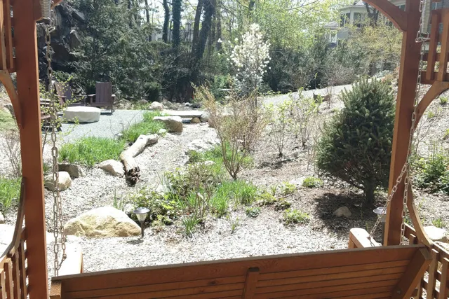 Arlington Properties: View across ravine to cliffs (upper property)