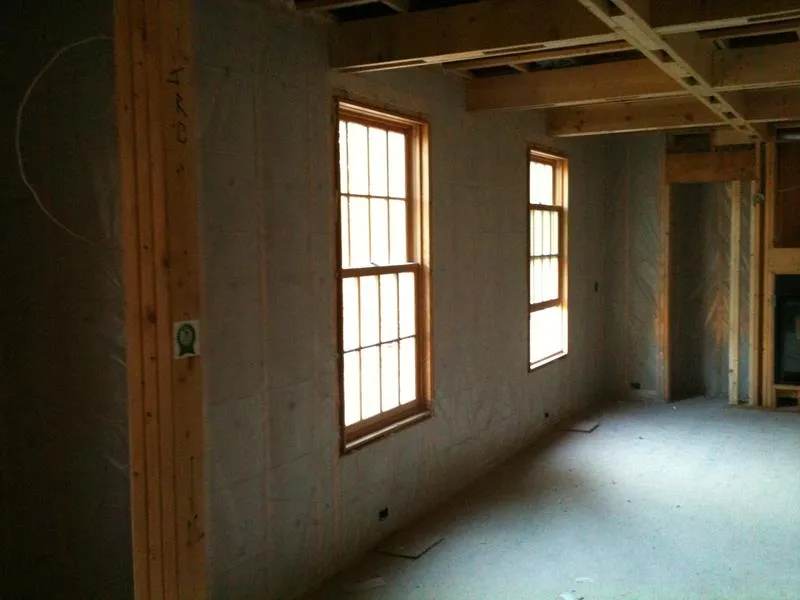 Completed insulation and vapor-barrier work on a Gauthier Insulation job