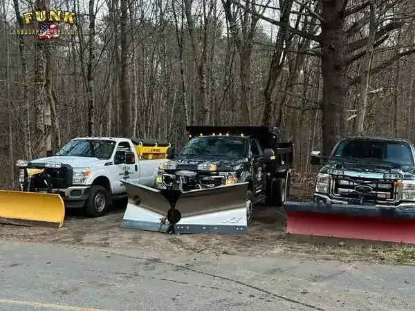 Snow plow fleet in Charlton, MA by Funk Landscape & Design
