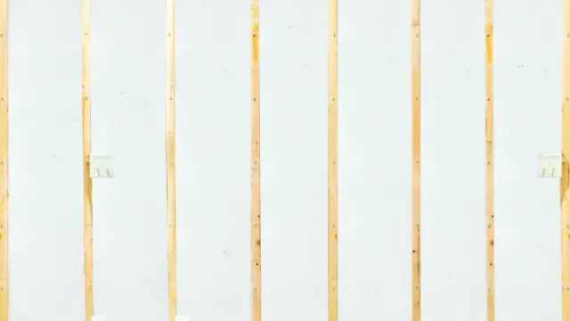 a wall filled with insulation