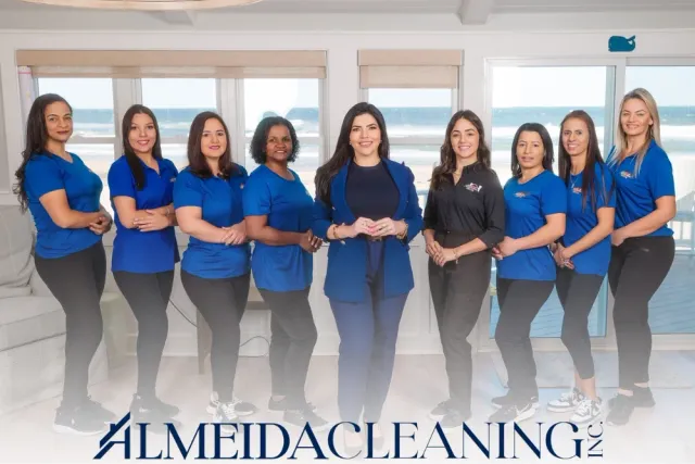 almeira cleaning team members, ready to serve customers across plymouth