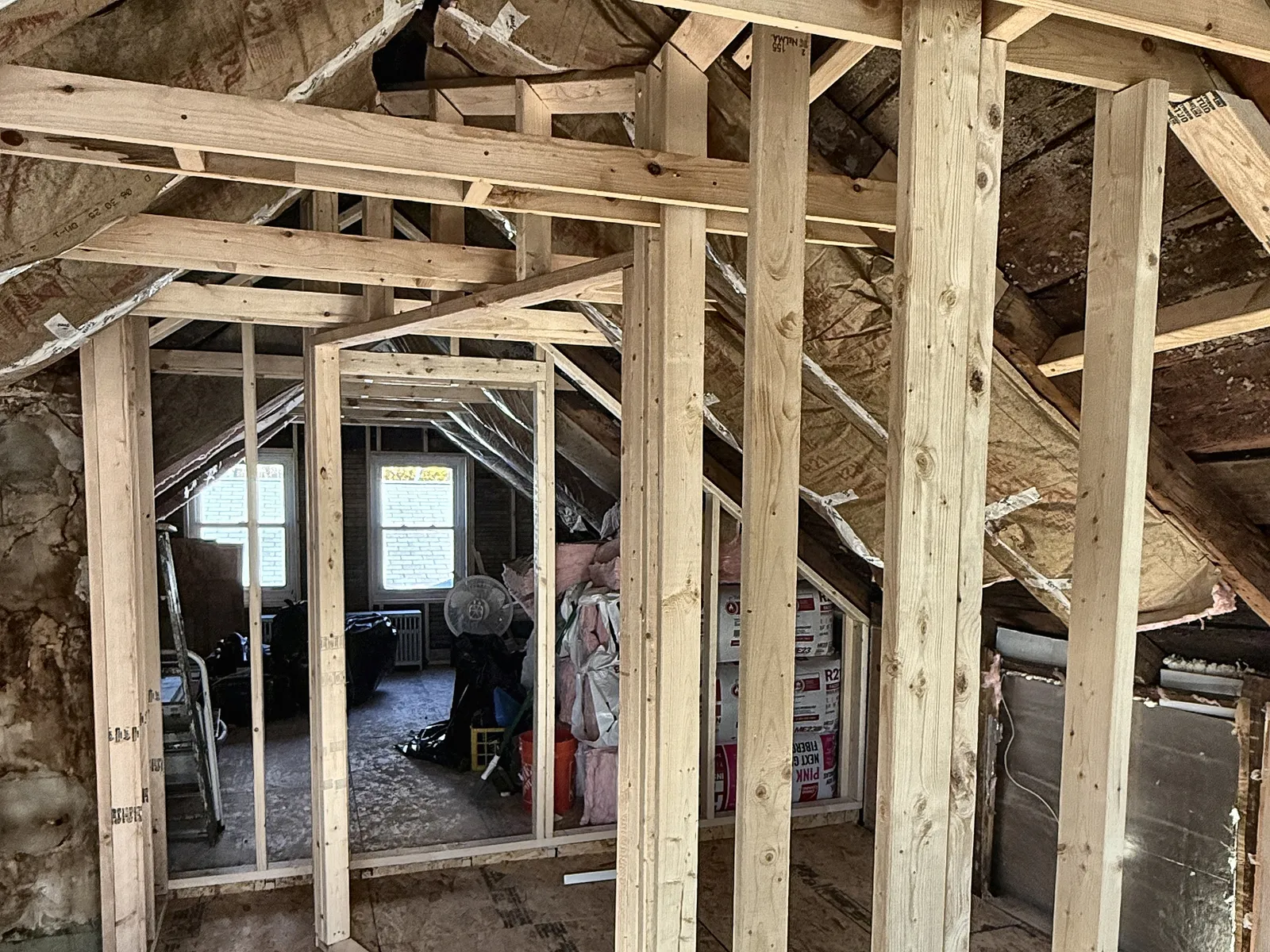 Attic conversion framing Oxford MA