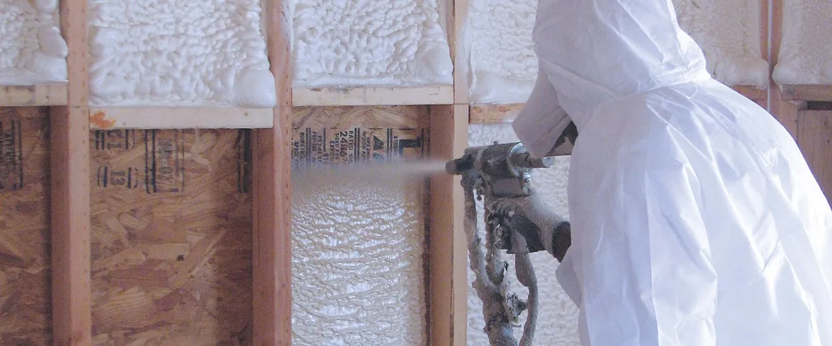 Spray foam insulation installer