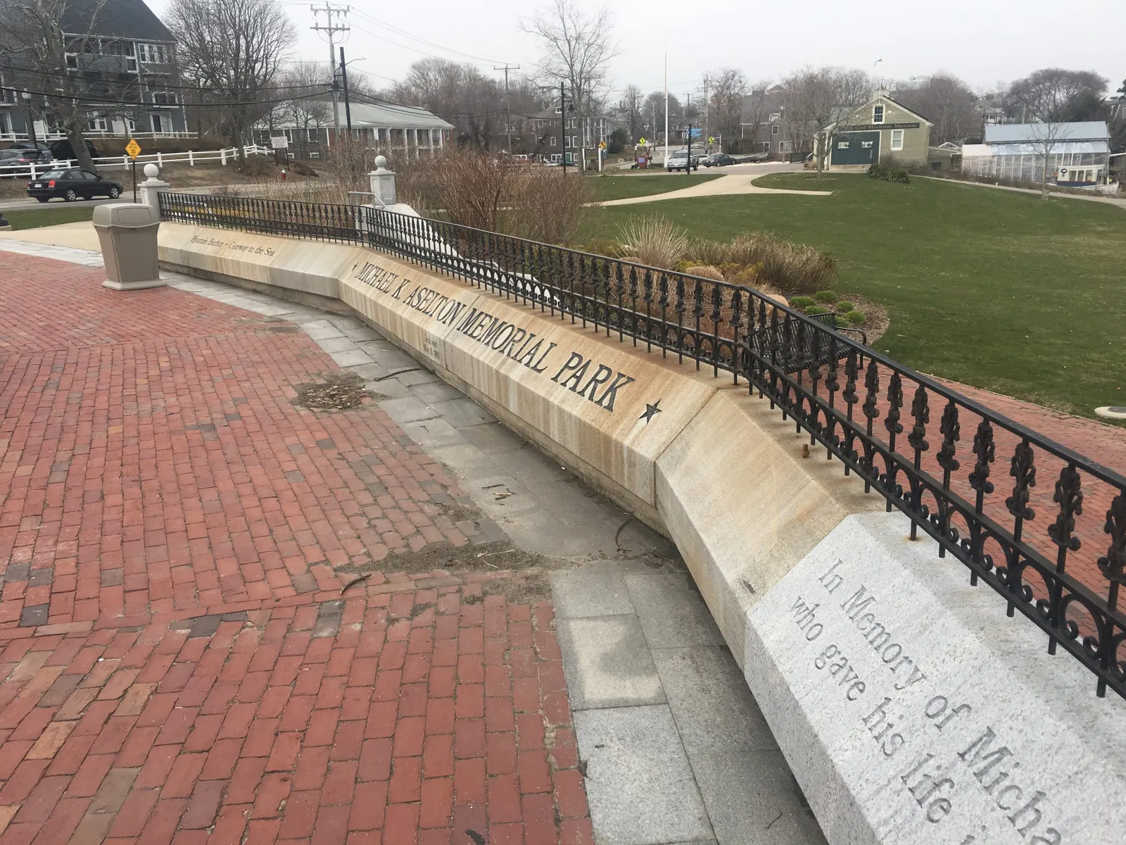 Michael K. Aselton Memorial Park before power washing