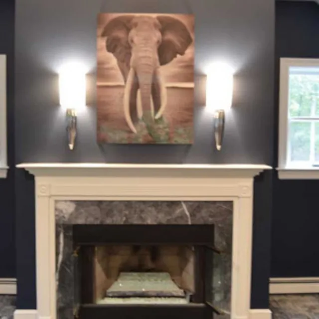 Fireplace wall and mantel repaint